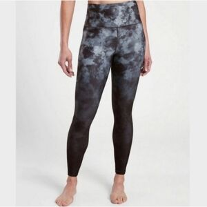 Athleta Elation Black Tie Dye Printed High Rise Powervita 7/8 Tight Leggings